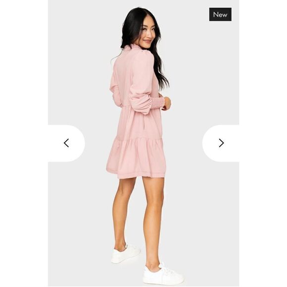 Gibson Look Blush XS Long Sleeved Decked Out Day Dress - Picture 13 of 14